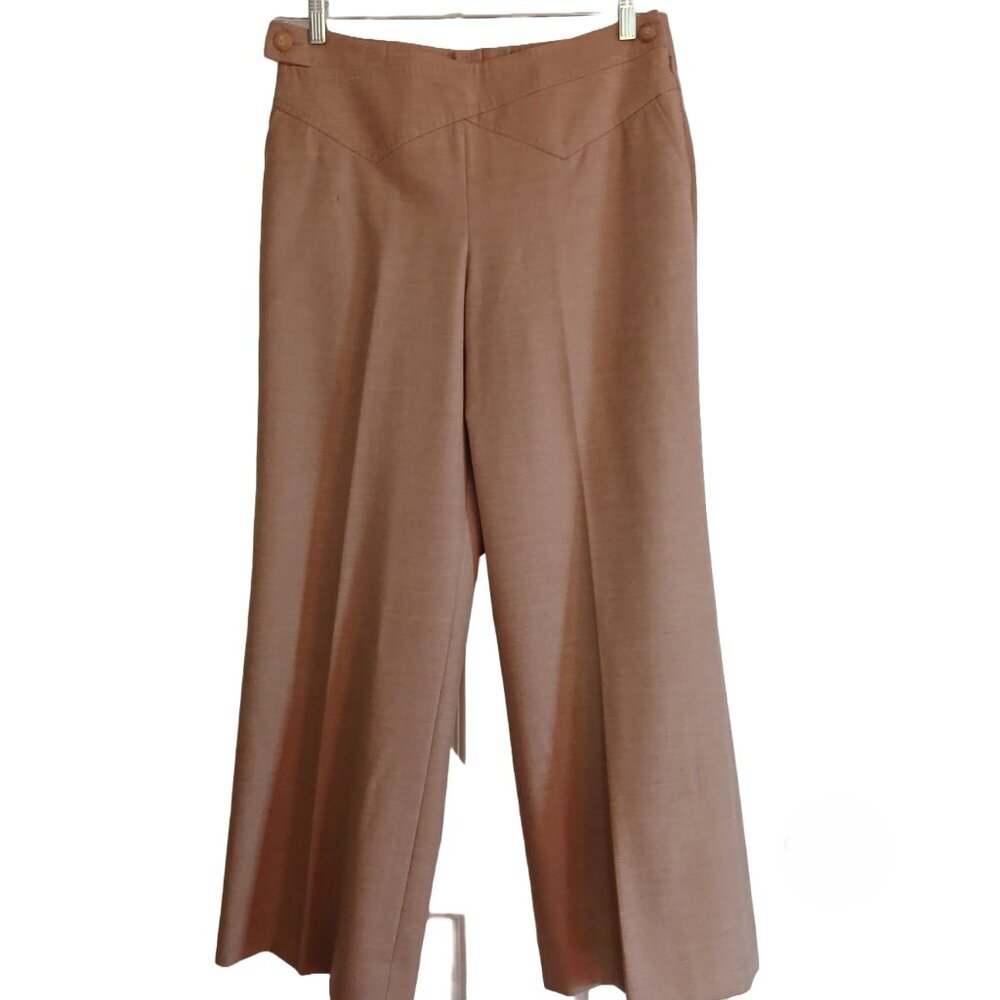 VTG Escada Cashmere Wool Wide Leg Slacks Pants 40 Y2K